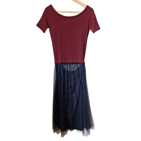 Red Valentino Point d'Esprit Lurex Knit Polka Dot Stripe Dress Women Size Medium - Picture 7 of 15